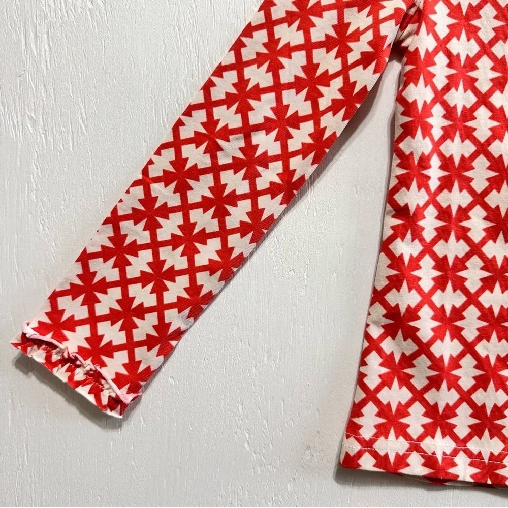 MATILDA JANE • Girls 4  • Secret Fields Vault Sunset • Coral Geometric TEE TOP - Picture 3 of 8